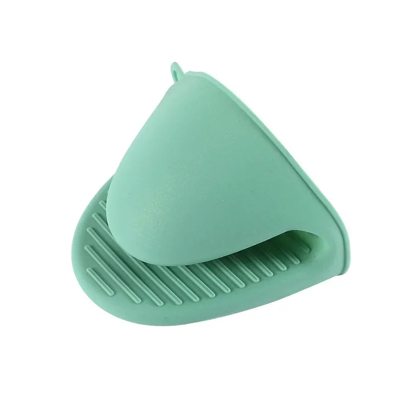 1PC Heat Resistant Silicone Oven Mitts with Clips - Non-Slip & Anti-Scalding for Safe Cooking - Loovy # 