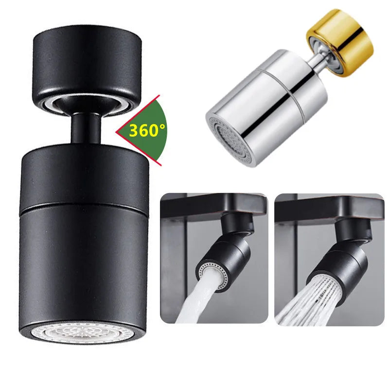 360° Swivel Faucet Spray Head – Rotatable Extension with Dual Modes for Water Saving - Loovy # 