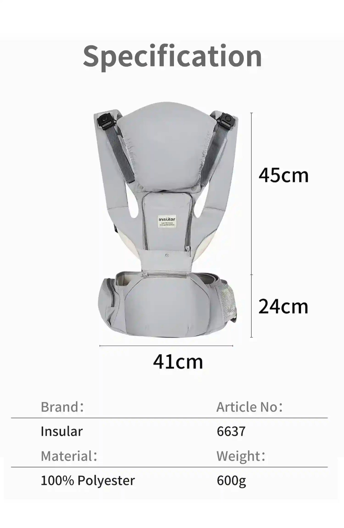 3-in-1 Baby Carrier – Multi-Functional Hip Seat with Front Hold, Breathable Waist Stool for Infants 0-2 Years, Portable and Ergonomic Design - Loovy # 