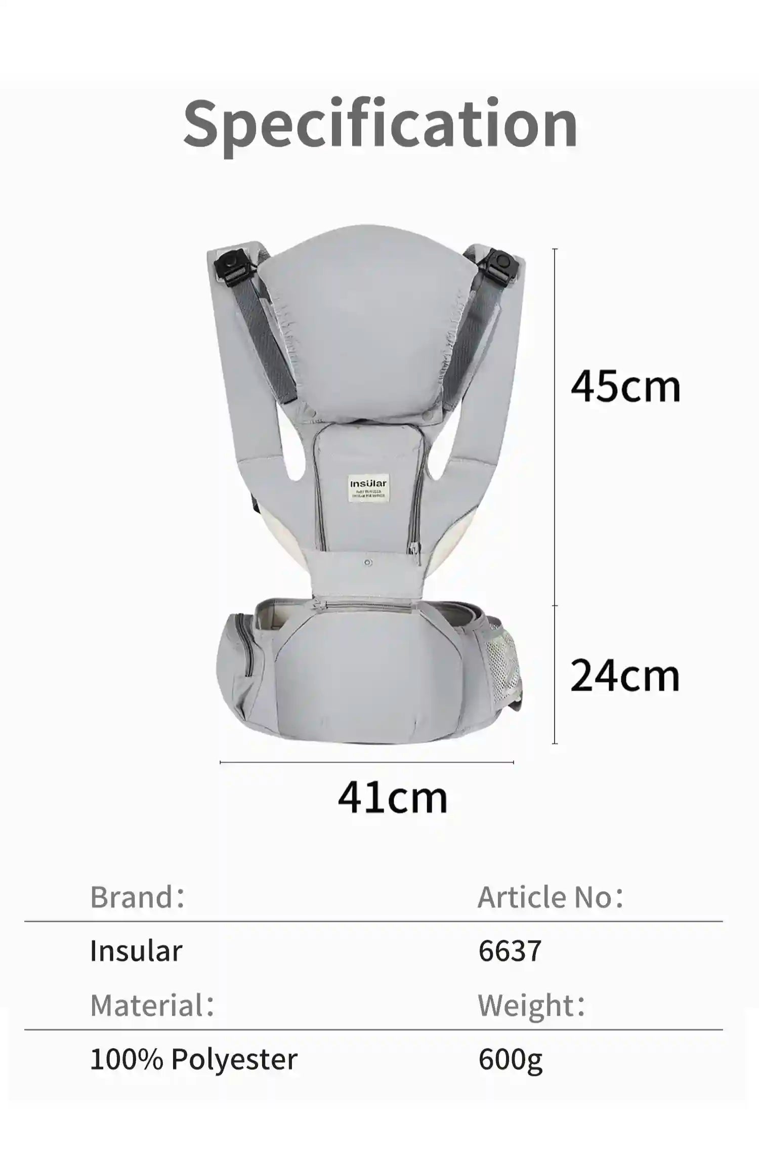 3-in-1 Baby Carrier – Multi-Functional Hip Seat with Front Hold, Breathable Waist Stool for Infants 0-2 Years, Portable and Ergonomic Design - Loovy # 