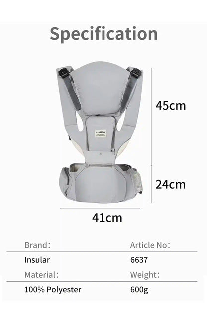 3-in-1 Baby Carrier – Multi-Functional Hip Seat with Front Hold, Breathable Waist Stool for Infants 0-2 Years, Portable and Ergonomic Design - Loovy # 
