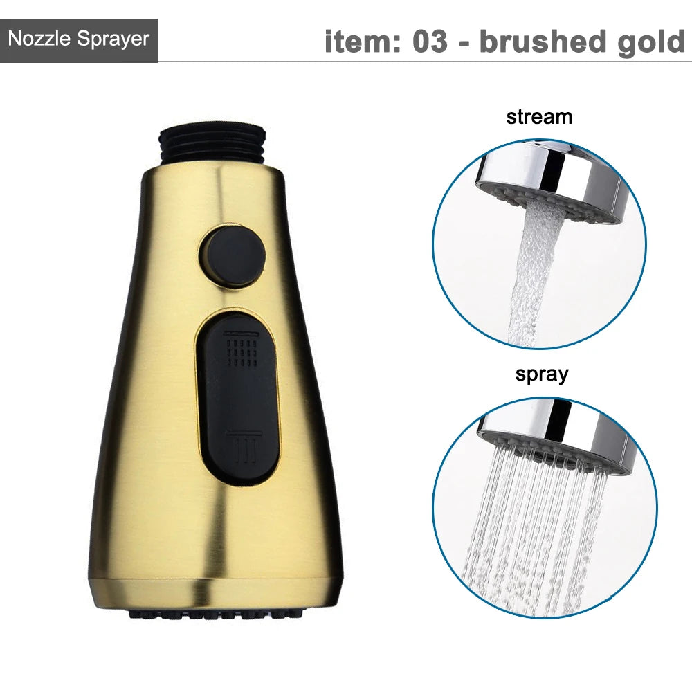 G1/2 Kitchen Faucet Pull-Out Sprayer - Replacement Nozzle for Easy Cleaning - Loovy # 