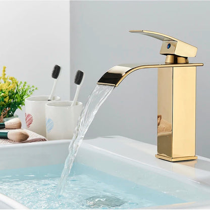 Waterfall Bathroom Basin Faucet – Elegant and Functional - Loovy # 