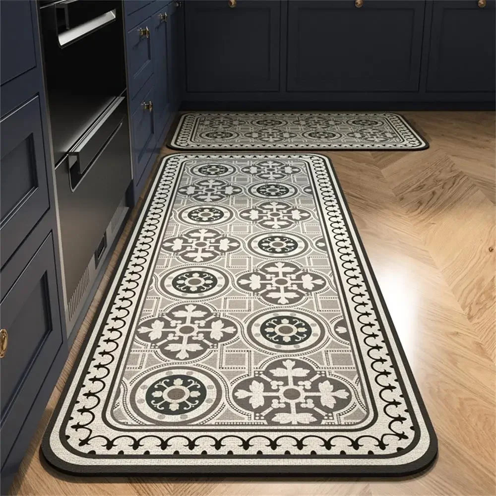 Non-Slip Crystal Velvet Kitchen Mat for Home, Living Room, and Bedroom, Carpet - Loovy # 
