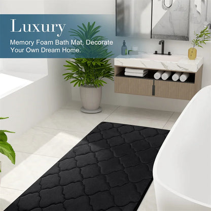 Memory Foam Bath Mat – Super Absorbent, Non-Slip Bathroom Rug, Bathrooms, restrooms, kitchens & doorways - Loovy # 