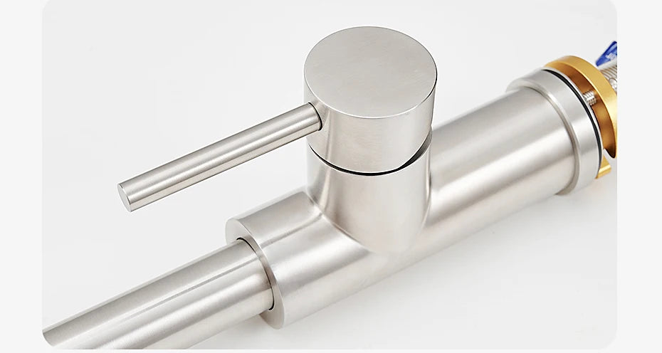 304 Stainless Steel Pull-Out Kitchen Faucet – Waterfall Hot and Cold Mixed Water Sink Tap, Multi-Function Rinse, Rotate - Loovy # 