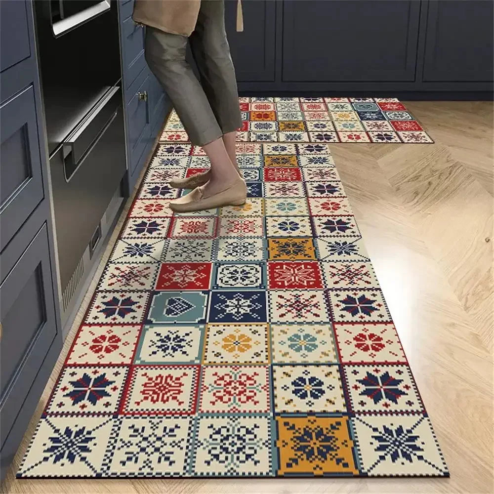Non-Slip Crystal Velvet Kitchen Mat for Home, Living Room, and Bedroom, Carpet - Loovy # 