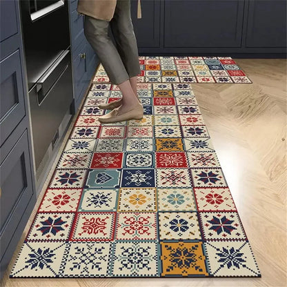 Non-Slip Crystal Velvet Kitchen Mat for Home, Living Room, and Bedroom, Carpet - Loovy # 