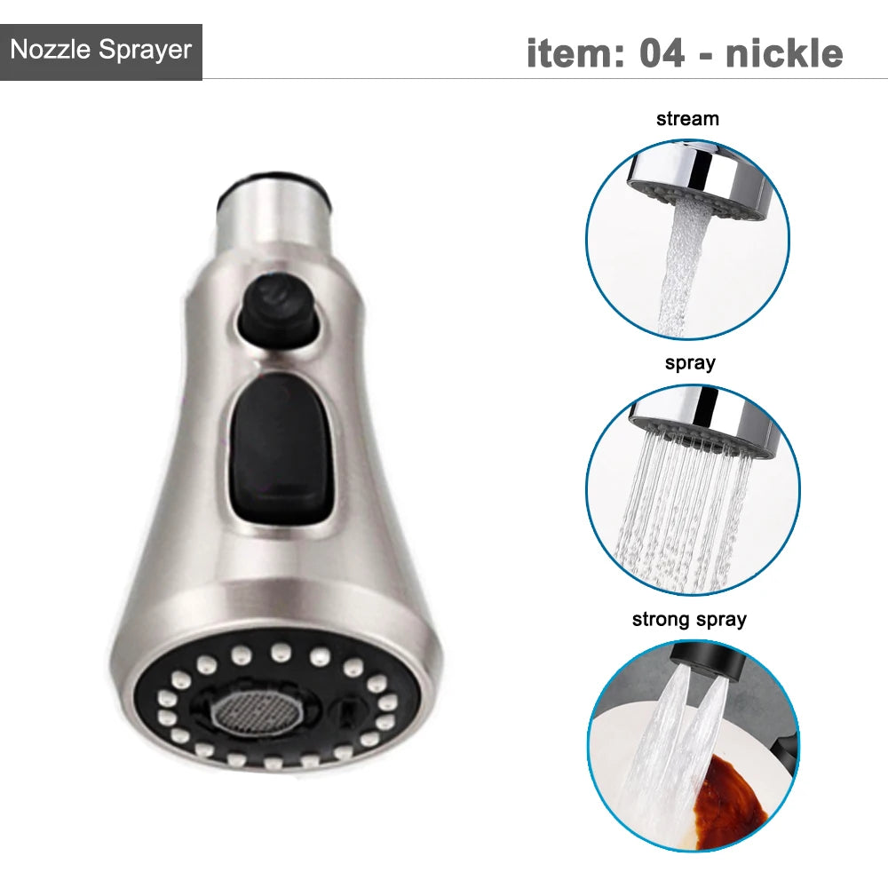 G1/2 Kitchen Faucet Pull-Out Sprayer - Replacement Nozzle for Easy Cleaning - Loovy