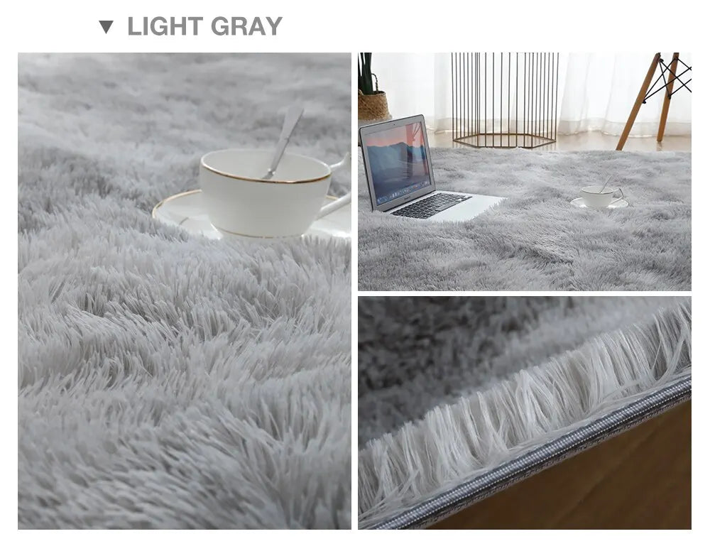 Modern Minimalist Rectangle Plush Carpet for Bedroom and Living Room - Loovy # 
