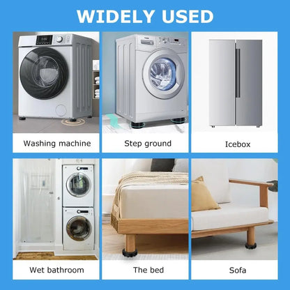 4 Pack Anti-Vibration Washing Machine Pads - Reduces Noise & Protects Floors - Loovy # 