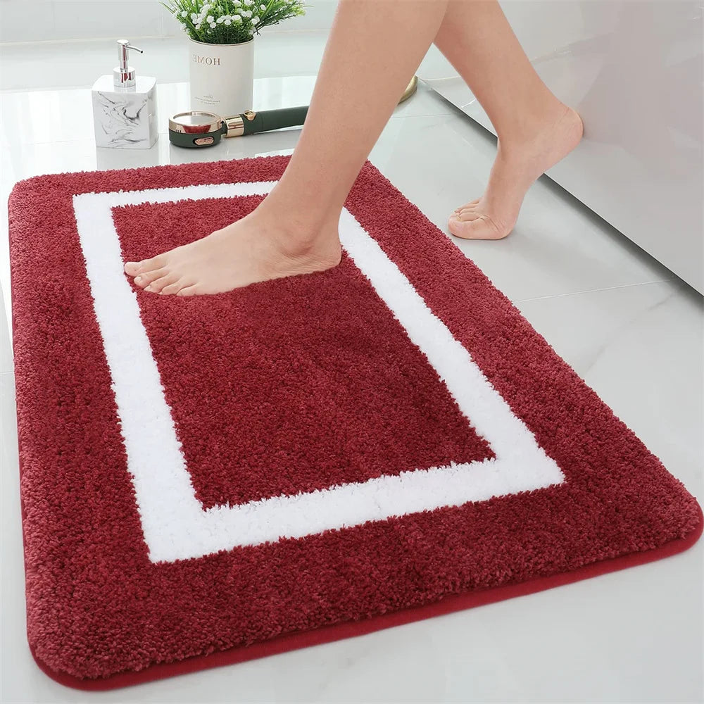 Shaggy Microfiber Bath Mat – Super Absorbent and Non-Slip Bathroom Rug - Loovy # 