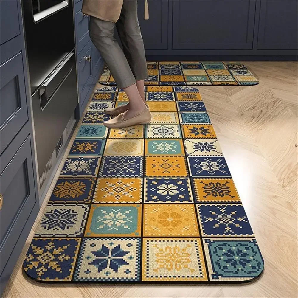 Non-Slip Crystal Velvet Kitchen Mat for Home, Living Room, and Bedroom, Carpet - Loovy # 