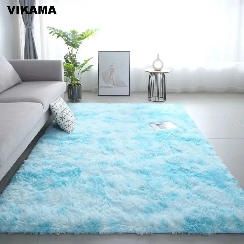 Modern Minimalist Luxury Living Room Carpet - Silk Wool Non-Slip Rug - Loovy # 