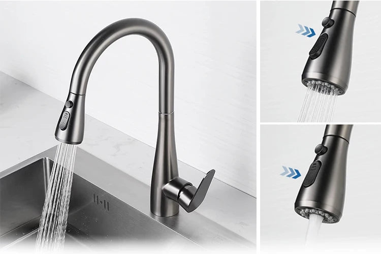G1/2 Kitchen Faucet Pull-Out Sprayer - Replacement Nozzle for Easy Cleaning - Loovy # 