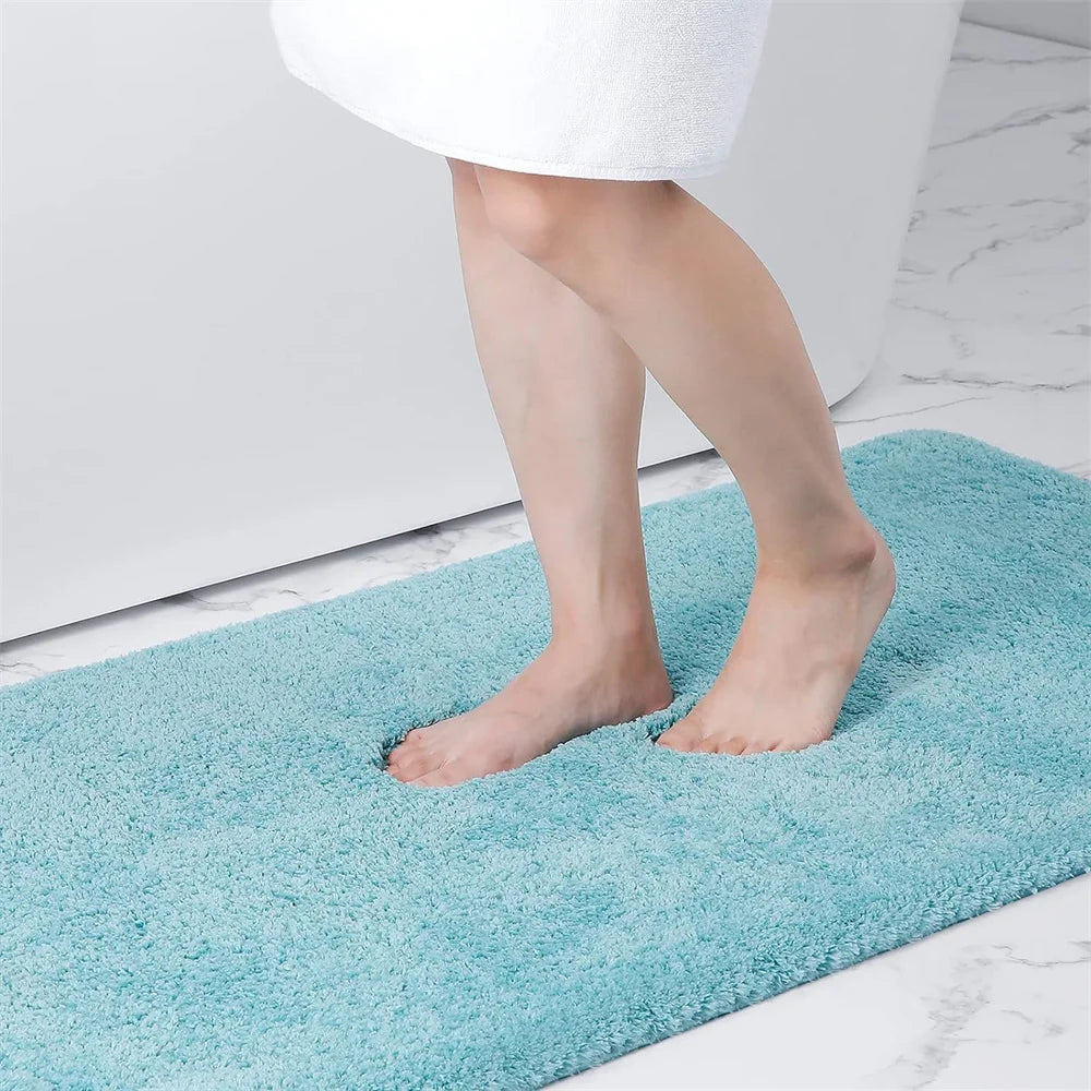 Shaggy Microfiber Bath Mat – Super Absorbent and Non-Slip Bathroom Rug - Loovy # 