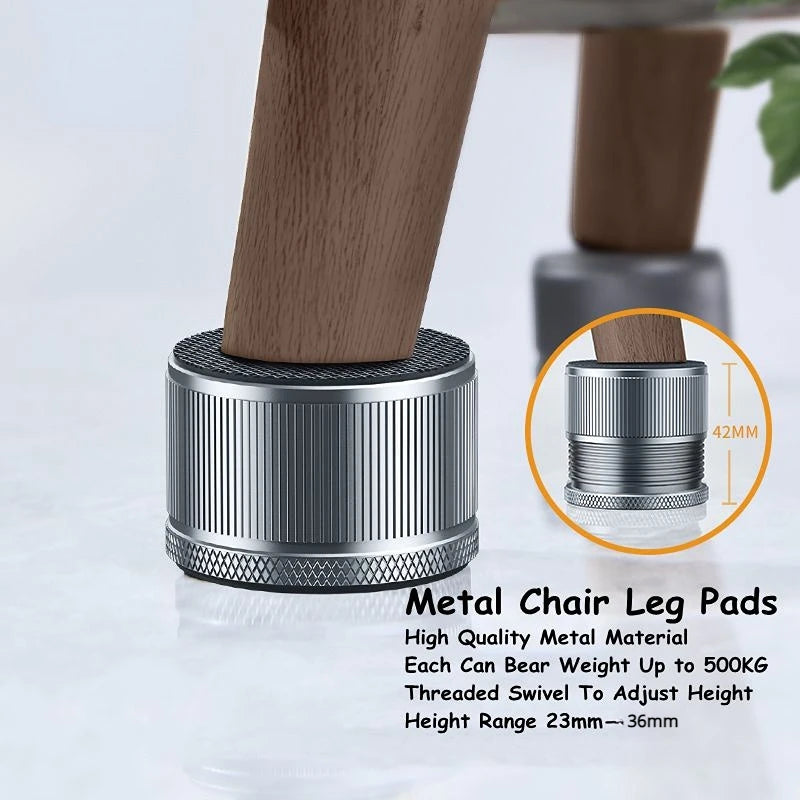 Adjustable Metal Furniture Leg Boosters – Anti-Slip and Shockproof Pads for Beds, Sofas, and Appliances - Loovy # 