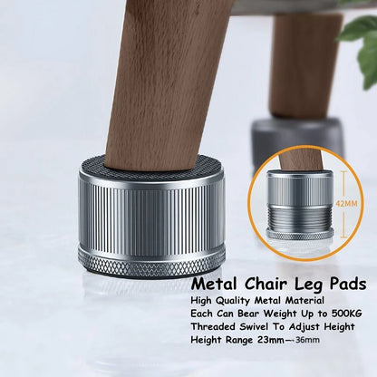 Adjustable Metal Furniture Leg Boosters – Anti-Slip and Shockproof Pads for Beds, Sofas, and Appliances - Loovy # 