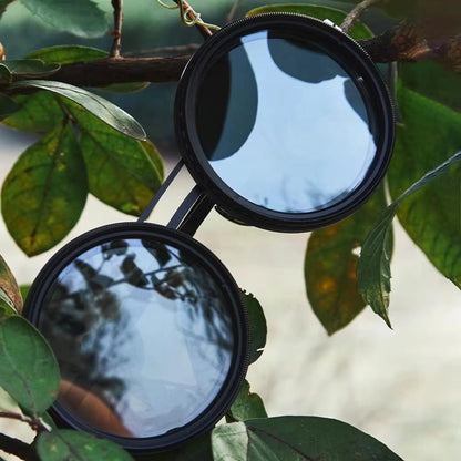 Adjustable ND Filter Polarized Sunglasses – 1-9 Gears | Retro Wide Frame for Men & Women - Loovy # 