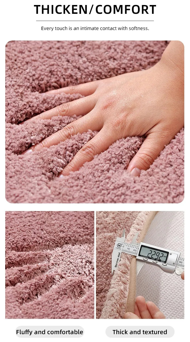 Soft & Comfortable Thick Plush Floor Mat - Non-Slip, Water-Absorbent Rug for Home Use - Loovy # 