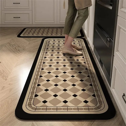 Non-Slip Crystal Velvet Kitchen Mat for Home, Living Room, and Bedroom, Carpet - Loovy # 