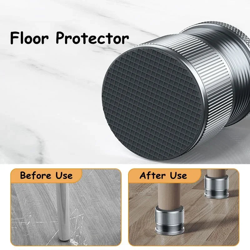 Adjustable Metal Furniture Leg Boosters – Anti-Slip and Shockproof Pads for Beds, Sofas, and Appliances - Loovy # 