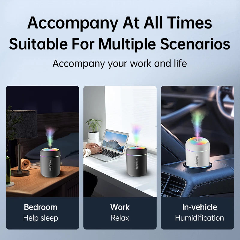 Compact Mini USB Air Humidifier & Aroma Diffuser - Loovy # 