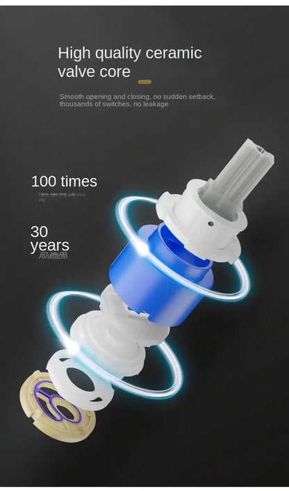 Digital Display LED Bathroom Basin Faucet – 360° Rotation, Hot & Cold Water Mixer - Loovy # 