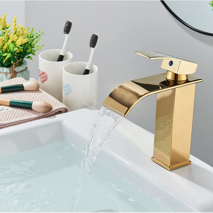 Waterfall Bathroom Basin Faucet – Elegant and Functional - Loovy # 
