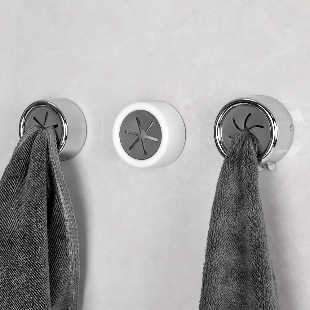 Self-Adhesive Towel Hooks - Wall Mounted for Bathroom & Kitchen - Loovy # 