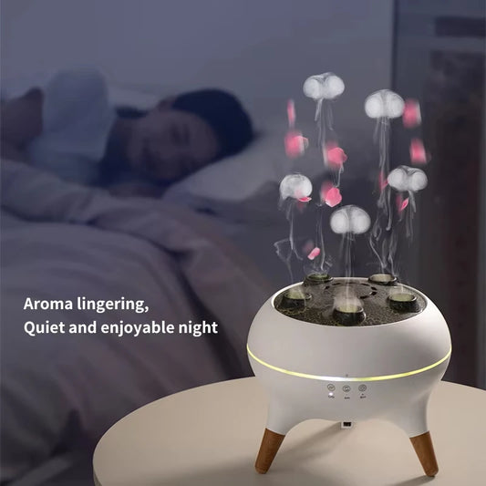 Dynamic Multi Spray Incense Humidifier Desktop Flame Humidifier Home Fog Quantity Colorful Light Remote Control - Loovy # 