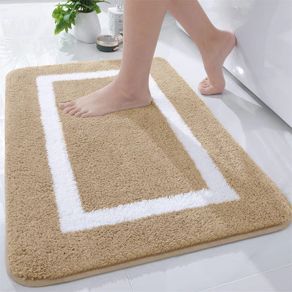 Shaggy Microfiber Bath Mat – Super Absorbent and Non-Slip Bathroom Rug - Loovy # 