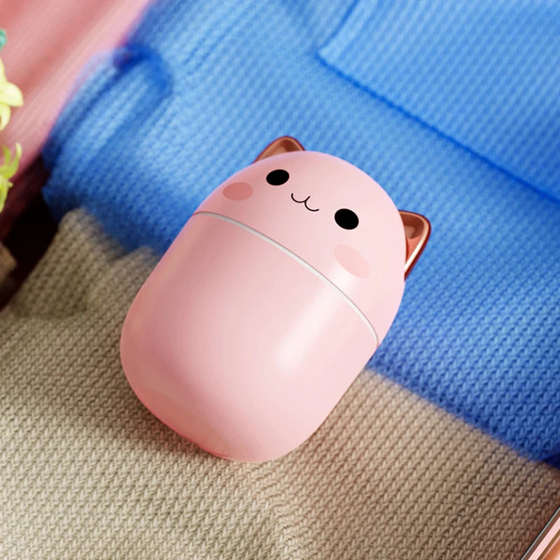 Portable 200ml Air Humidifier with Night Light – Kawaii Aroma Diffuser - Loovy # 