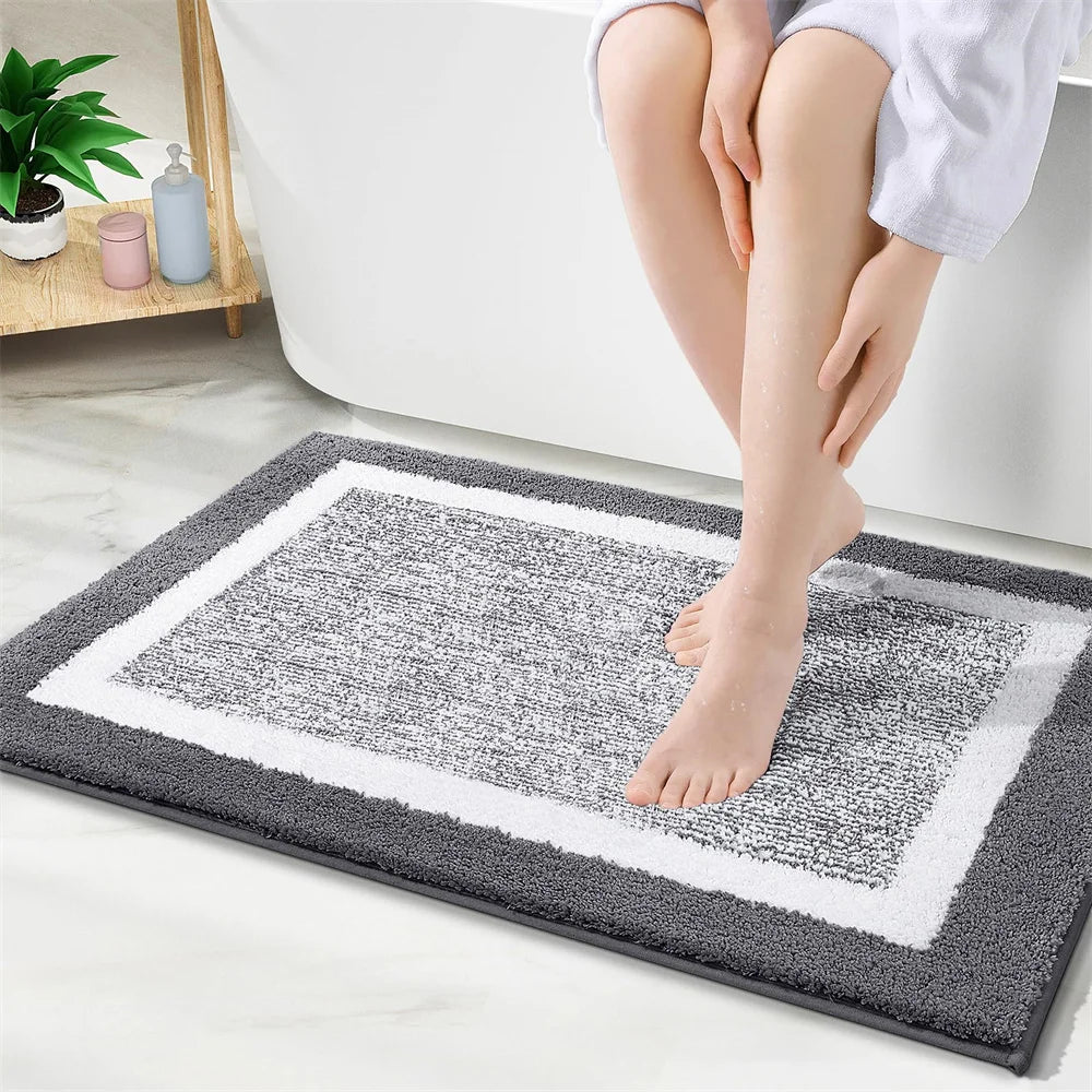 Shaggy Microfiber Bath Mat – Super Absorbent and Non-Slip Bathroom Rug - Loovy # 