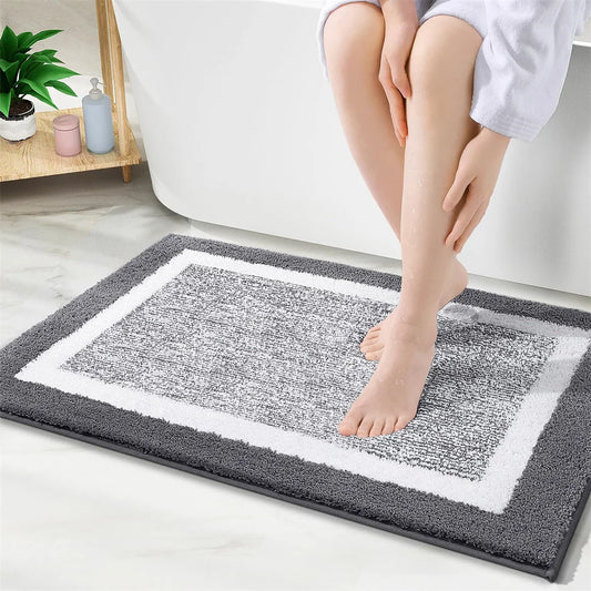 Shaggy Microfiber Bath Mat – Super Absorbent and Non-Slip Bathroom Rug - Loovy # 