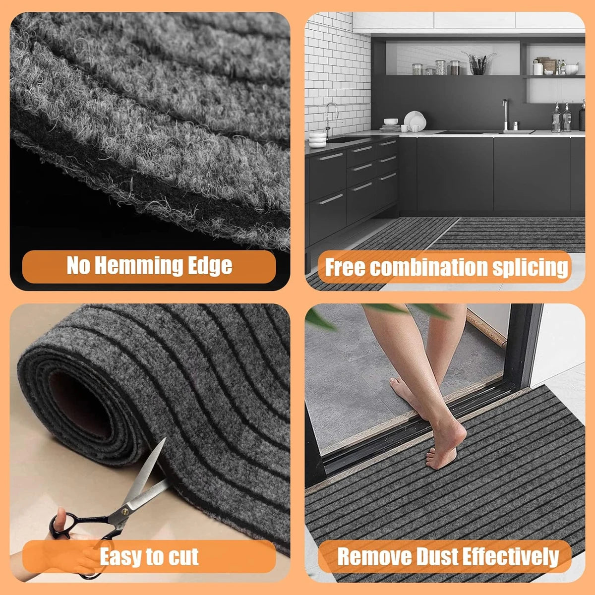 Washable Non-Slip Carpet for Kitchens, Bathrooms, entrance، and Hallways - Loovy # 