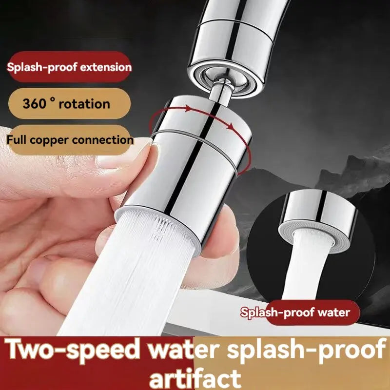 360° Rotating Faucet Extender with Anti-Splash - For Bathroom & Kitchen Sinks - Loovy # 