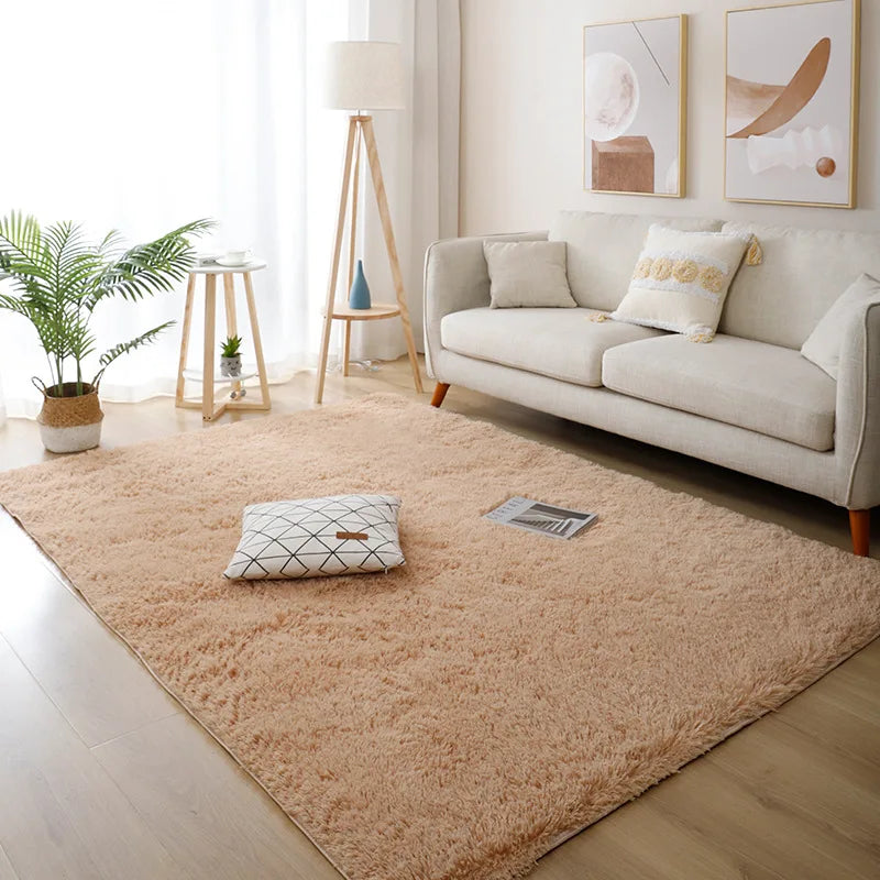 Fluffy Non-Slip Carpet – Modern Bedroom & Living Room Rug for Home Décor - Loovy # 