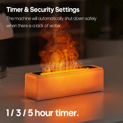 RGB Flame Aroma Diffuser – Ultrasonic Air Humidifier with LED Flame Effect - Loovy # 