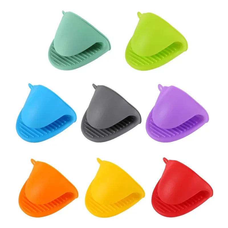 1PC Heat Resistant Silicone Oven Mitts with Clips - Non-Slip & Anti-Scalding for Safe Cooking - Loovy # 
