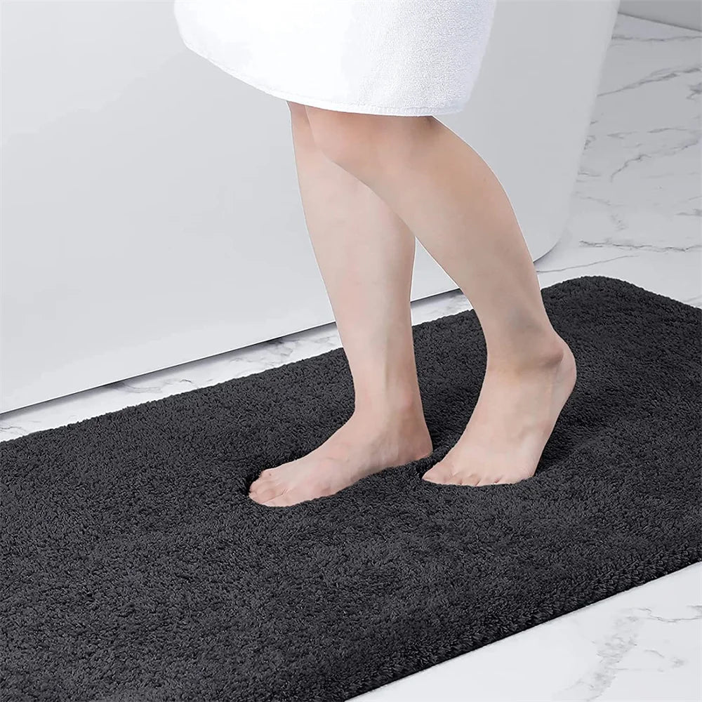 Shaggy Microfiber Bath Mat – Super Absorbent and Non-Slip Bathroom Rug - Loovy # 