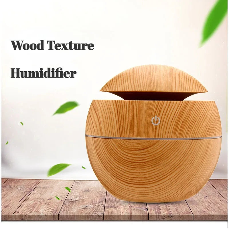 Mini USB Ultrasonic Wood Grain Aroma Diffuser & Air Humidifier - Loovy # 