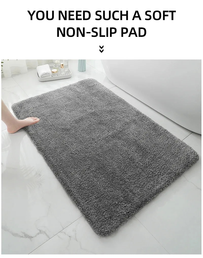 Soft & Comfortable Thick Plush Floor Mat - Non-Slip, Water-Absorbent Rug for Home Use - Loovy # 