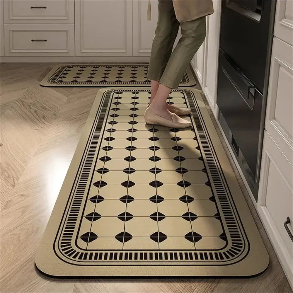 Non-Slip Crystal Velvet Kitchen Mat for Home, Living Room, and Bedroom, Carpet - Loovy # 