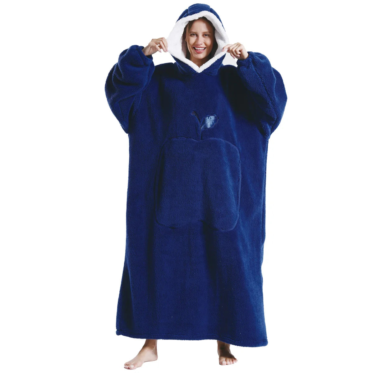 2025 Super Long Flannel Blanket Hoodie - Oversized Winter Pullover Fleece Sweatshirt for Women, Men & Kids - Loovy