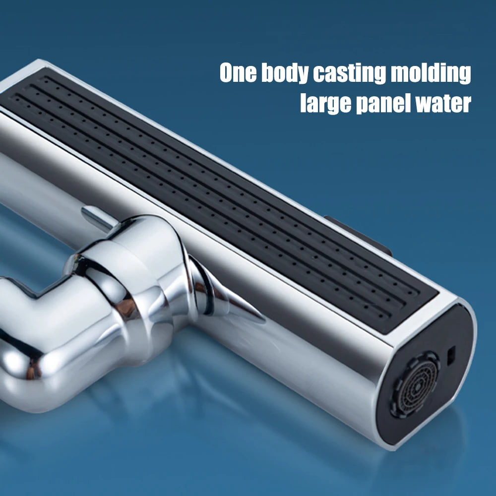 New Kitchen Waterfall Three-mode Universal Swivel Extension Faucet Splash-proof Nozzle Sink Multi-function - Loovy # 