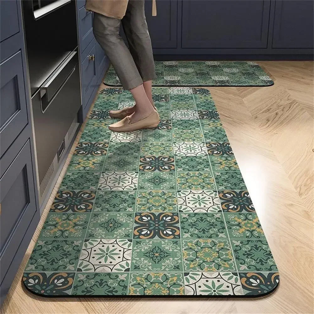 Non-Slip Crystal Velvet Kitchen Mat for Home, Living Room, and Bedroom, Carpet - Loovy # 