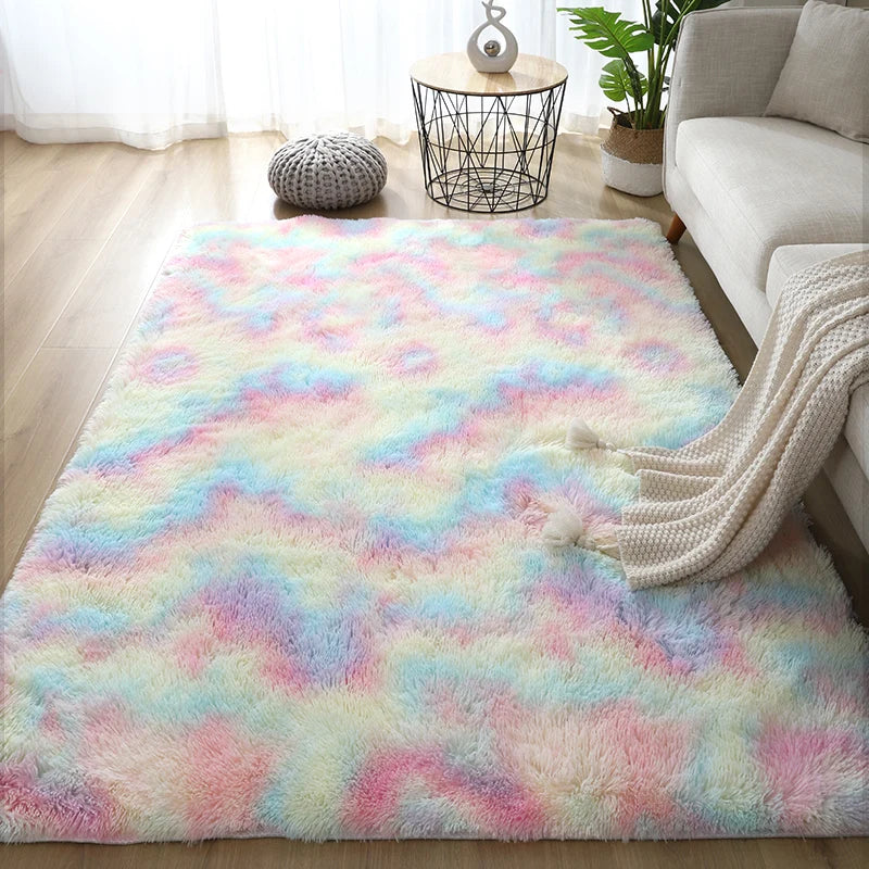 Fluffy Non-Slip Carpet – Modern Bedroom & Living Room Rug for Home Décor - Loovy # 