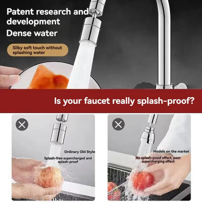 360° Rotating Faucet Extender with Anti-Splash - For Bathroom & Kitchen Sinks - Loovy # 