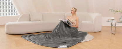 50x60 Inch Electric Heated Blanket – Soft Cashmere Throw with 6 Heating Levels & 4-Hour Auto-Off - Loovy # 